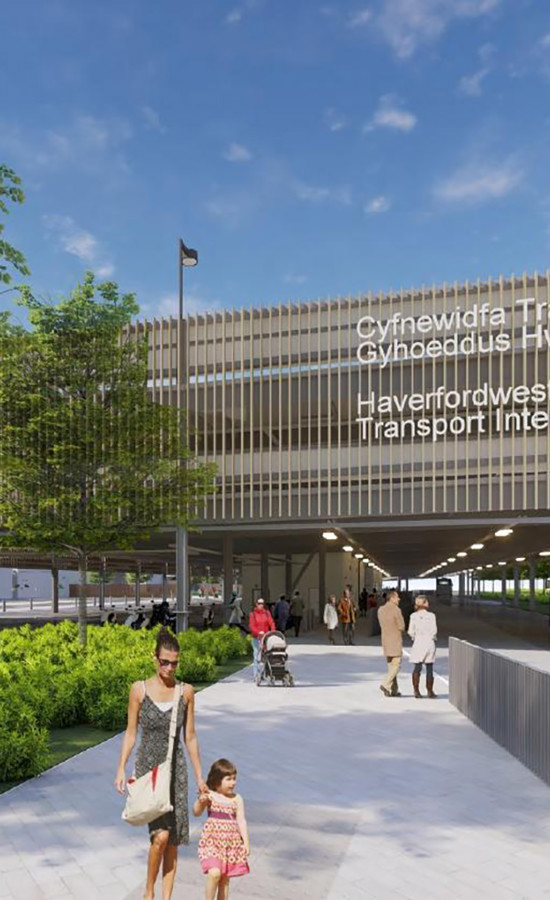 Ground-breaking event marks start of key Haverfordwest public transport project