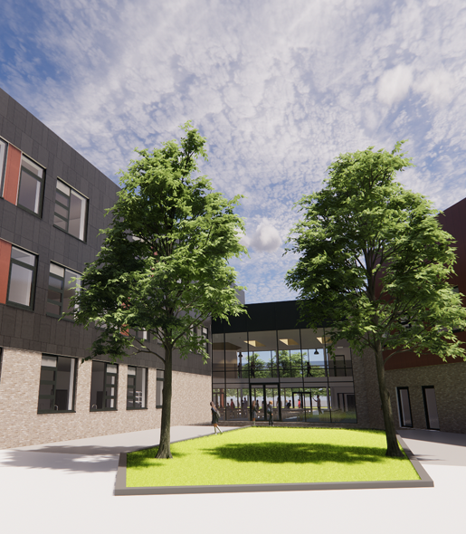 Ground breaking ceremony marks start on site at net zero carbon in operation secondary school in Bournemouth